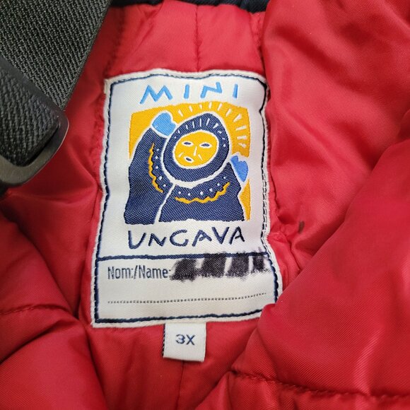 Mini Ungava Nylon Ski Pants Snow Bibs Red Size 3X Cargo Pockets Adjustable READ - Picture 4 of 14